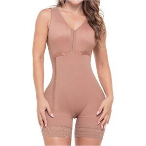 Women's 053 Mocha Shapewear Body Shaper Tummy Control Compression Garment Fajas
